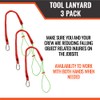 Malta Dynamics Tool Tether Lanyard with Carabiner Attachment, 53" Expansion,