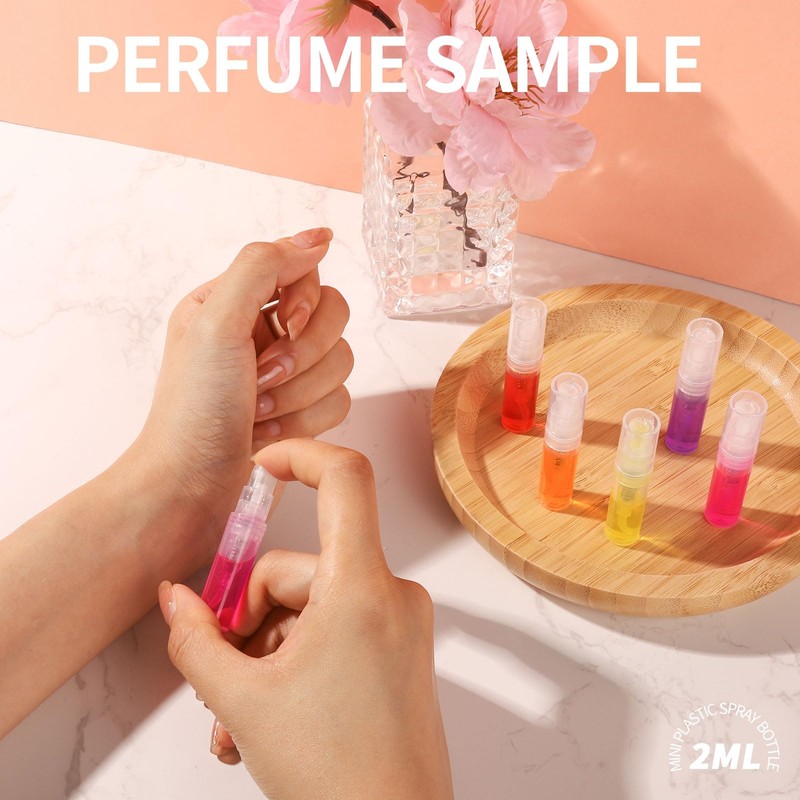Fandamei Mini Spray Bottle, 10 Pack 2ml Mini Plastic Spray