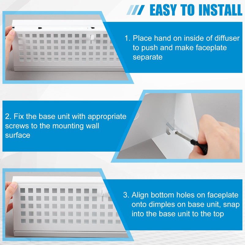Yaocom 1 Pack Baseboard Register Duct Opening Size Modern Design