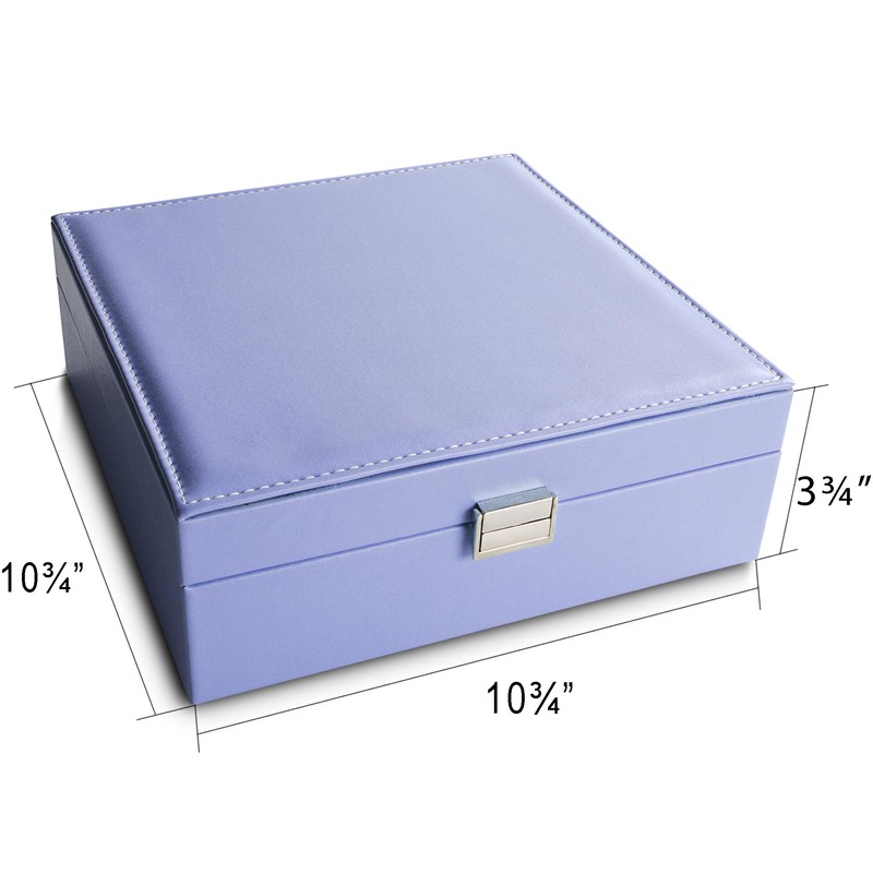 Frebeauty Earring Organizer Classic Jewelry Box 50 Slots Double Layer