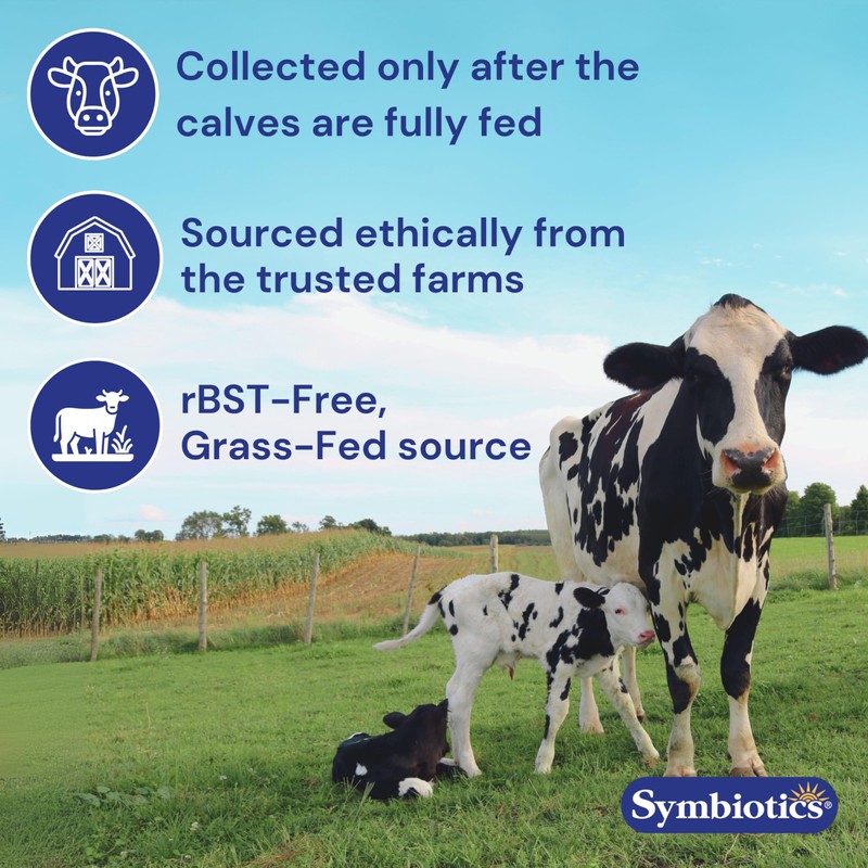 Symbiotics Colostrum 120ct Vegetable Capsules - Immunity Support - Lactoferrin