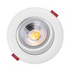 NICOR Lighting 4 inch LED Gimbal Recessed Downlight in White,