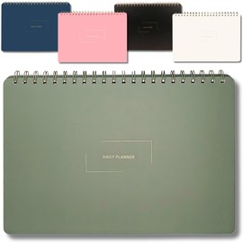 Merely Home | Work Planner | Undated Daily Planner | 8.25" x 11.75" | To Do List Notebook for Work | Student Planner | Multiple Layouts | ADHD Planner | Evergreen - Daily Planner - Landscape