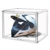 GUDEMAY Clear Stackable Plastic Storage Bins with Lid, Dustproof Display