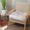 IRIWOOL Square Fur Sheepskin Chair Cover Seat Cushion Pad Super