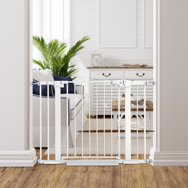 Edmyre Easy Step Walk-Thru Baby Gate – Adjustable Safety Gate