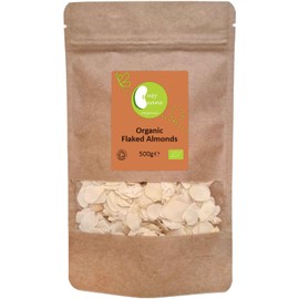 Organic Flaked Almonds - Certified Organic - by Busy Beans Organic (500g)