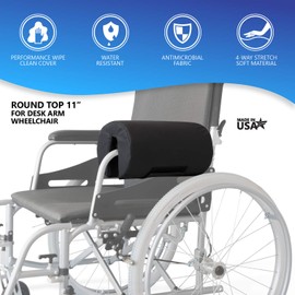 NYOrtho Lateral Stabilizer Armrest Bolster - Round Bolster Cushion with Slit Opening for Wheel Chair Arm Rest, Desk Arm, or Any Chair - Cylindrical Arm Rest Cushion to Prevent Unwanted Lateral Leaning