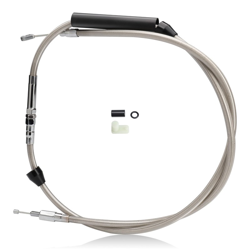 TIGERSGATE 66 11/16" Extended Clutch Cable for 1987-2006 Harley Twin
