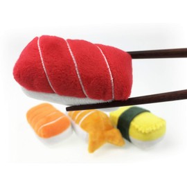 munchiecat Sushi Catnip Toy for Cats - USA Made, Engaging Sushi Design for Pouncing and Play, Kittens (4-Pc Rainbow)