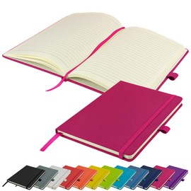 Savvy Bee A5 Notebook Writing Pad New Lined Hardback Journal Notepad Notes Diary Pad (Pink)