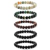 Milacolato 3-5 Pieces Bracelets for Men 8 mm Tiger's Eye