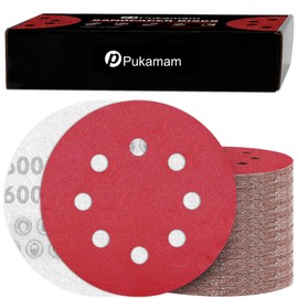 Pukamam 120PCS 125mm Sanding Discs 600 Grit for Random Orbital Sander Hook and Loop Sandpaper Set