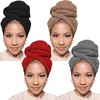 PWEOUKE 4 diademas africanas para mujer, color liso