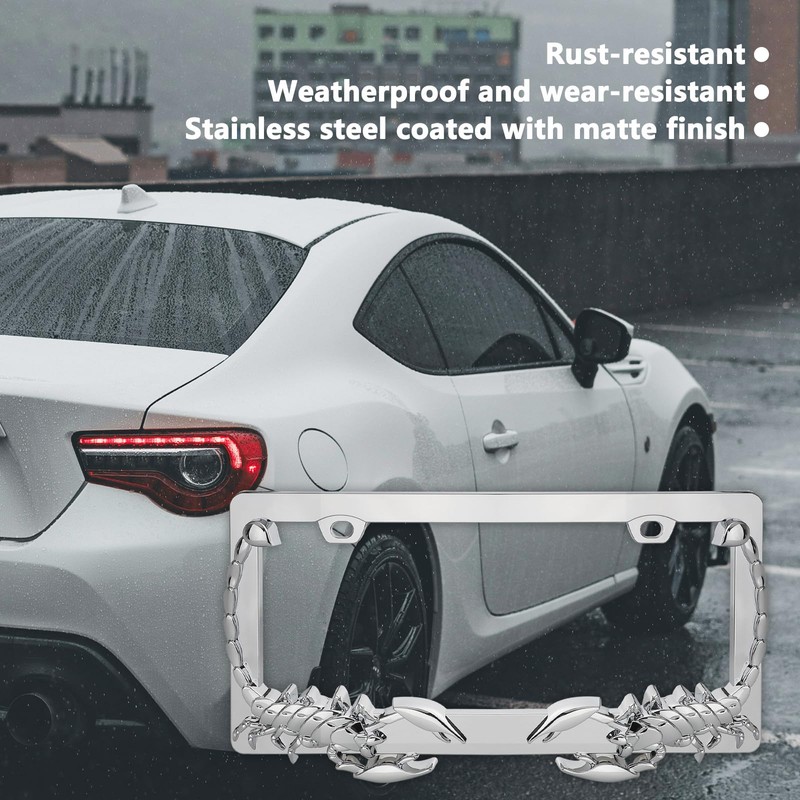UpAuto 2PCS Car License Plate Frame American Standard License Plate