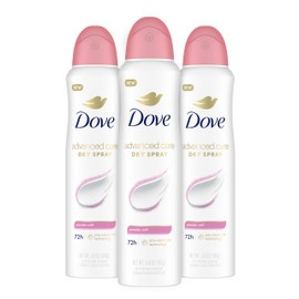 Dove Advanced Care Antiperspirant Deodorant Spray Powder Soft 3 Count to help skin barrier repair after shaving 72 hour antiperspirant deodorant for soft underarms with boosted ceramide levels 3.8 oz