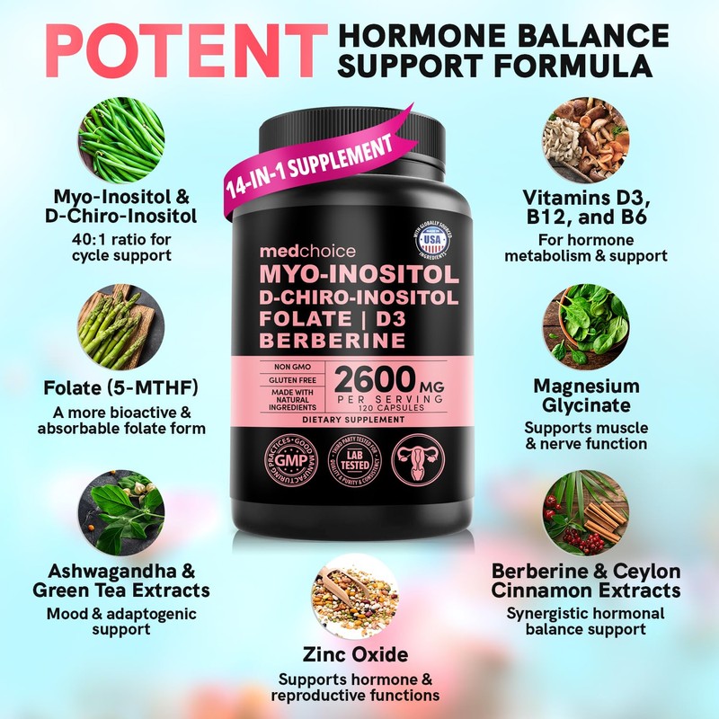 14-in-1 Inositol Supplement & Hormone Support for Women - 40:1
