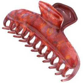 Camila Paris CP3348 French Hair Clip for Women Thick Hair for Long Curly Wavy Hair, Red, Girls Hair Claw Clips Fashion Styling Hair Accessories for Women, Strong Hold No Slip Grip, Made in France