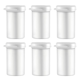 Maymom Water Tight Sample Vials, Bottle, Cup, for Small Parts, Beads; Air Tight; Prescription Bottle, Rx Vial (24 mL, white)