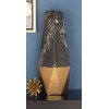 Deco 79 60751 Ceramic Marbling Vase, 18" x 7", Black/White/Gold
