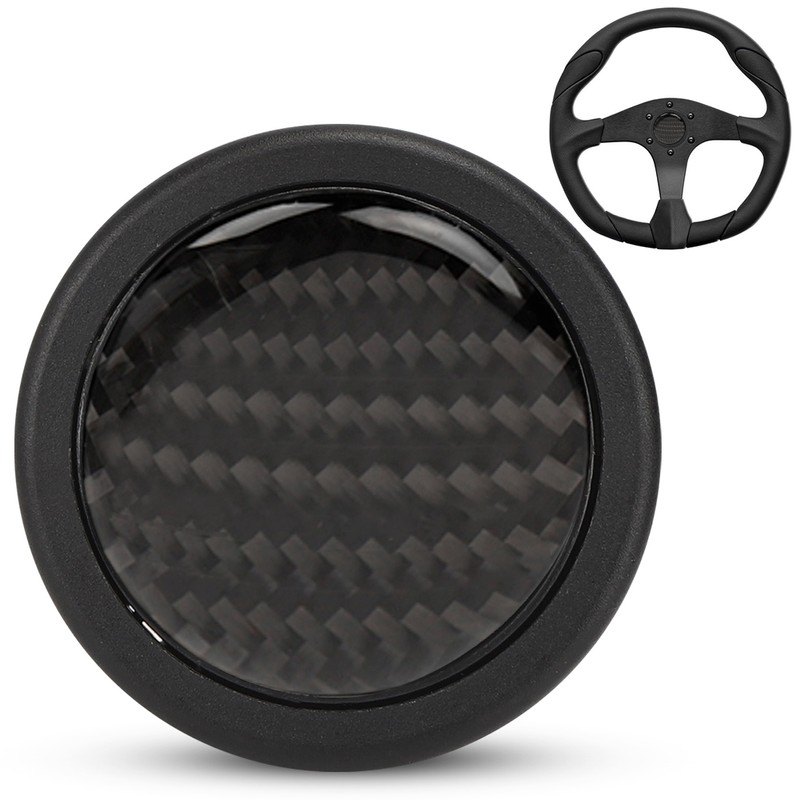 Carbon Fiber Horn Push Button for 6 Bolts for MOMO