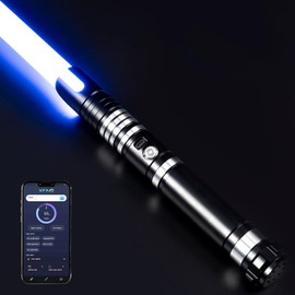 DAMIENSABER Upgrade RGB3.0 Smooth Swing Light Saber, Motion Control Light Saber with Realistic 16 Sound Fonts Infinite Color Changing 16 RGB, Heavy Dueling Metal Light Saber for Adults, Rechargeable