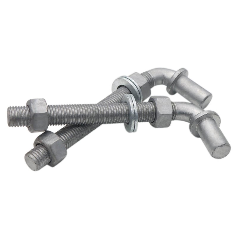 2PCS Qlvily 6" J-Bolt Post Hinge, 5/8" Male Pin J-Bolt