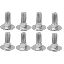 YXQ 8Pcs M6x16mm Carriage Bolts Square Neck Metric DIN603 Fully Thread 304 Stainless Steel