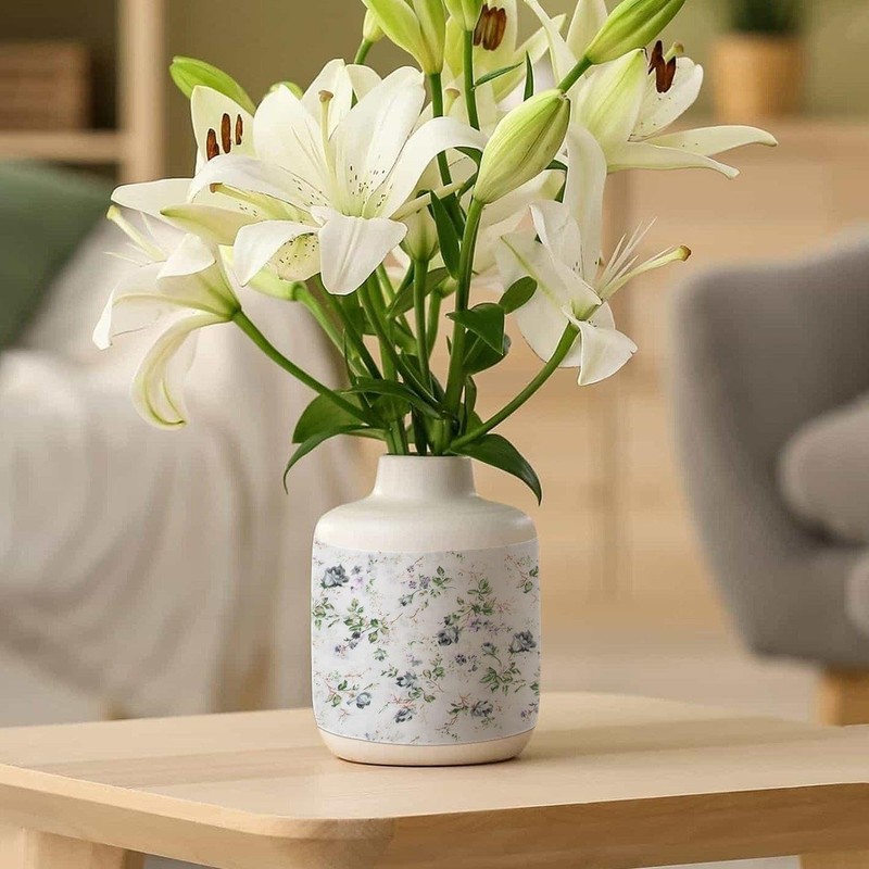 14 Pieces Floral Patchwork, Square Cotton, Printed Patchwork in Canvas