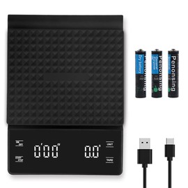 Gywjioy Coffee Scale with Timer, 3kg/0.1g High Accuracy, Drip Espresso Scale, Backlit LED Display (Japanese Instruction Manual Included)