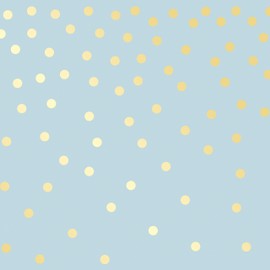 Tempaper Kids Blue and Gold Falling Dots | Designer Removable Peel and Stick Borders and Stripes