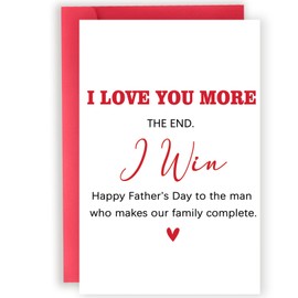Abeletree Sweet Fathers Day Cards Gifts for Husband, Romantic Father's Day Gifts from Wife, Happy Father's Day to The Man Who Makes Our Family Complete