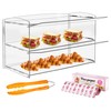 YMJOINMX Acrylic Display Case 2 Layer Bakery Pastry Display Case