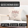MoonWorks® Cushion Cover Saying "Keine Sorge Schatz ich werde Dich