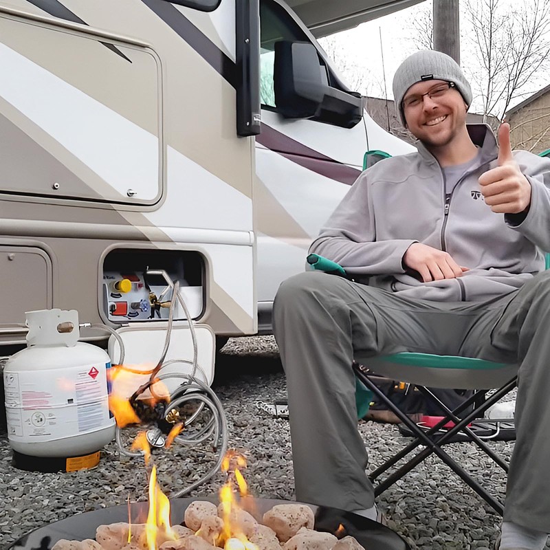 Extend a Stay RV Propane Kit, Propane Brass Tee 4