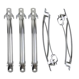 MAHAVIMOKSA 60pcs Silver Tone French Style Barrette Hair Clip Long and Skinny for DIY Craft (75mm/2.95")