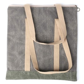 Flwydran Women Handbag Shopping Tote with Zipper Crossbody Unisex Work School Imitation linen Canvas Reusable Grocery Tote Bags