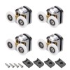 uxcell 4 Pcs Shower Door Rollers, 23mm Dia Copper Bathroom