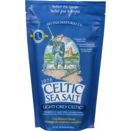 Celtic Sea Salt Light Grey Celtic Sea Salt 1 Pound Resealable Bag – Additive-free, Del