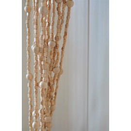 Haymaro 36inch x 72inch Hippie Boho-Bohemian Natural Wooden Door Beaded Curtain Doorway Beads Bamboo-Like Window Front Door Decor Curtains Home Decor Gift Set (Ivory-41 Threads)…