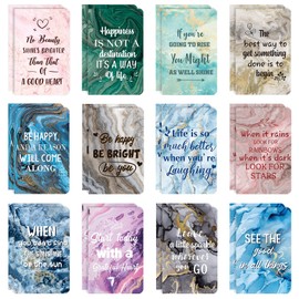 Zonon 24 Pcs Mini Colorful Notebooks Bulk Gifts, Funny Motivational Journals Notepads Inspirational Notepads Small Pocket Notebook Teacher Office Prizes Travel(Marble Style)