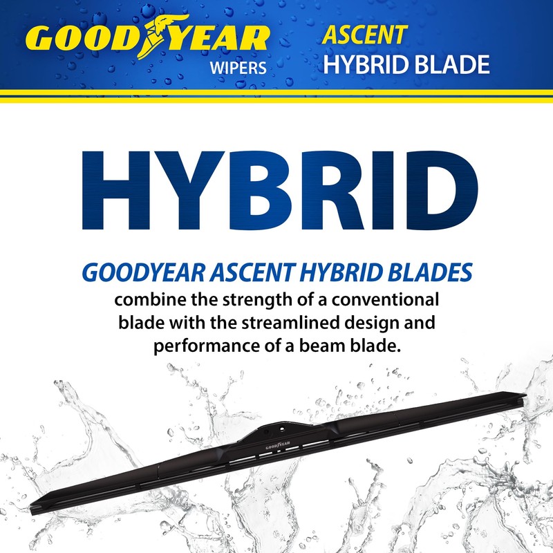 Goodyear Ascent 28" Hybrid Windshield Wiper Blade, Replacement Hybrid Windshield