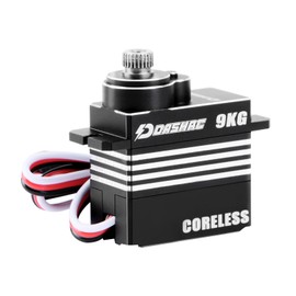 DashRC 9KG Digital Servo, Coreless Motor High Torque Servo, Waterproof Metal Gear Micro Servo for 1/18 RC Redcat Ascent-18 Crawler Upgrades, Black