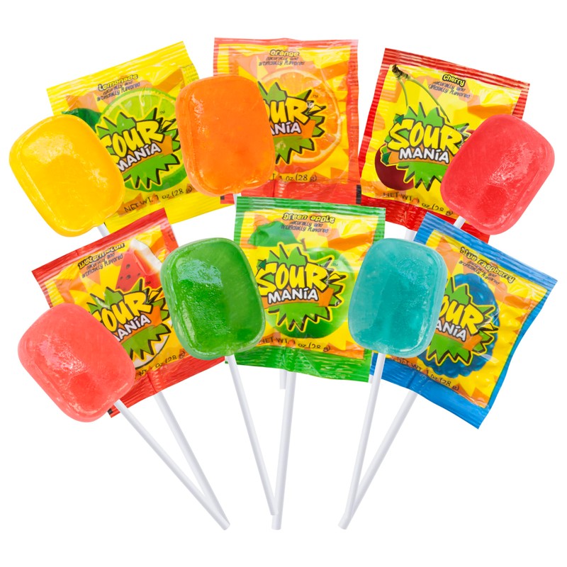 Yummy-Lix Lollipops (Pack of 24, Sour Mania)