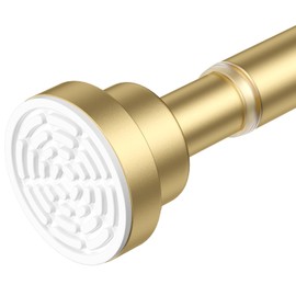 AIZESI Gold Tension Curtain Rod No Drilling 28-50Inch,Spring Tension Rod Non-Slip,Bathroom Shower Rod Non-Rust,Adjusatable Tension Rod For Windows Doorway Curtains
