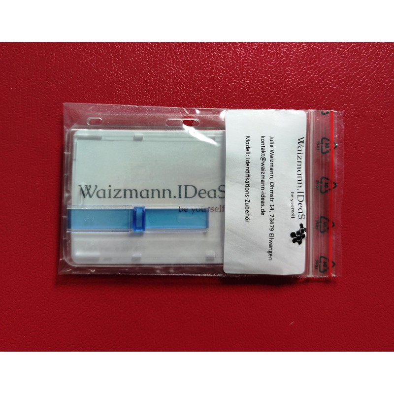 Waizmann.IDeaS® 5 x Card Holder ID Card Holder Name Plate