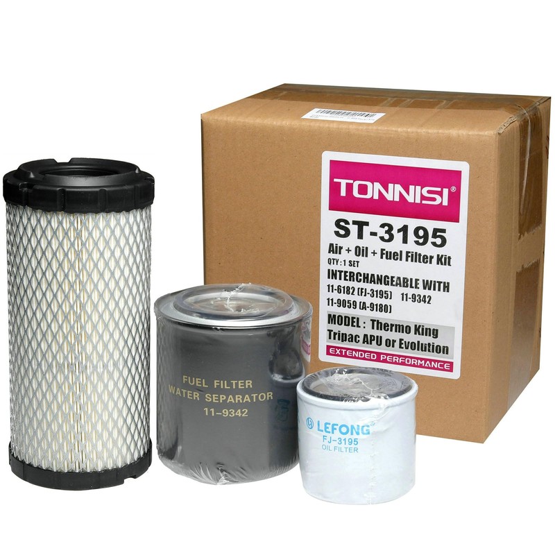 TONNISI ST-3195 Air/Oil/Fuel Filter Maintenance Kit Set Replaces 11-6182, 11-9059,
