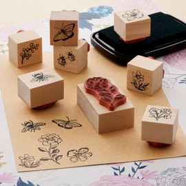 Flower Wood Stamp Set by Recollections - Woods Stamps for Stationary, Scrapbooking, School Projects, Arts & Crafts - 1 Pack10185545