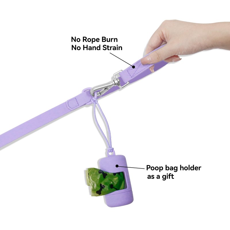 Kidding Pets Waterproof Dog Leash with Poop Bag Holder, 5FT/6FT