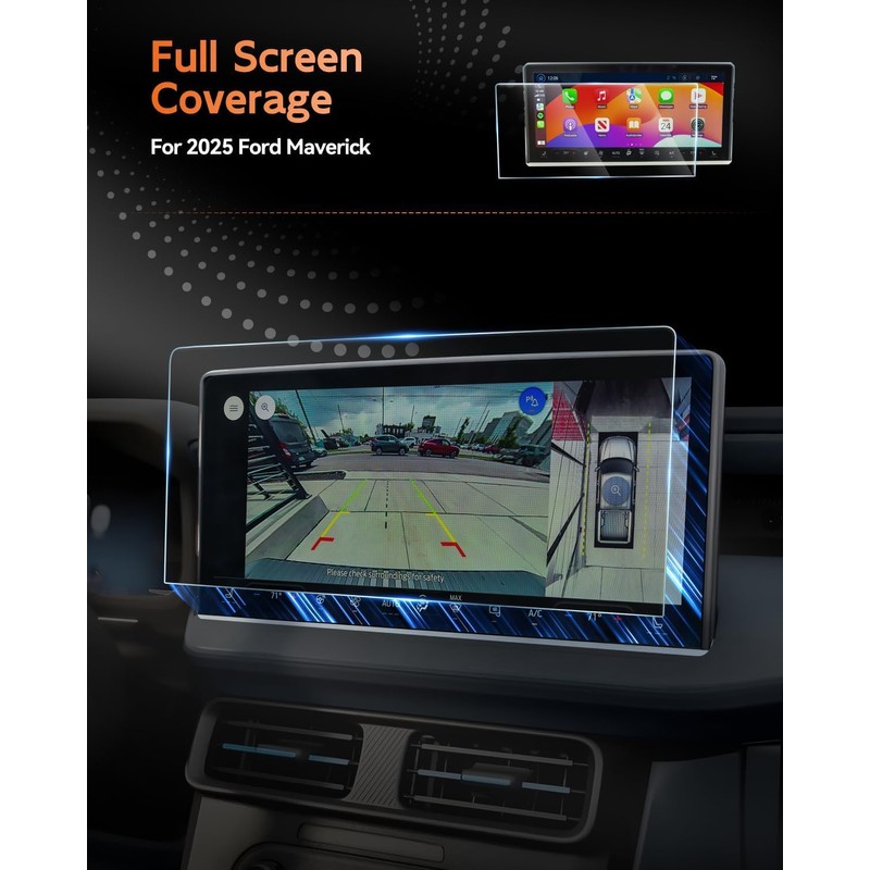 CDEFG Tempered Glass for 2025 Ford Maverick Screen Protector, 13.2